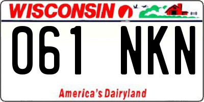 WI license plate 061NKN