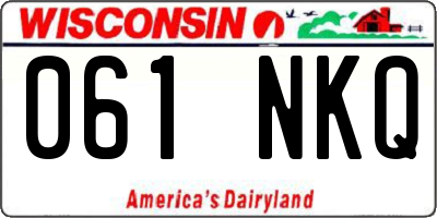 WI license plate 061NKQ
