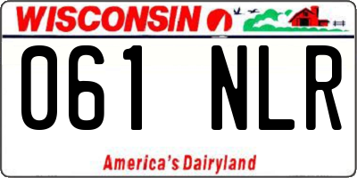WI license plate 061NLR