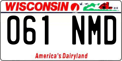 WI license plate 061NMD