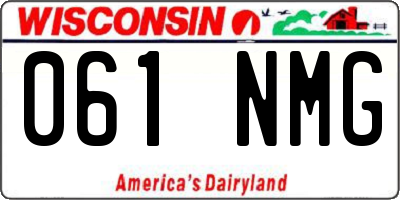 WI license plate 061NMG