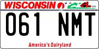 WI license plate 061NMT