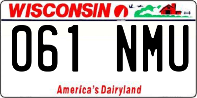 WI license plate 061NMU