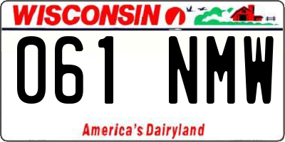 WI license plate 061NMW