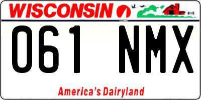 WI license plate 061NMX