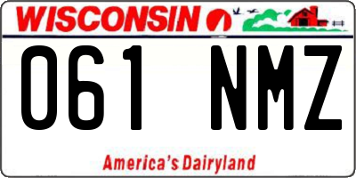 WI license plate 061NMZ