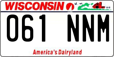 WI license plate 061NNM
