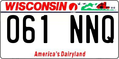 WI license plate 061NNQ