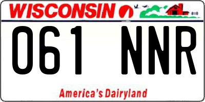 WI license plate 061NNR