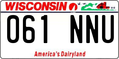 WI license plate 061NNU