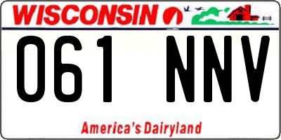 WI license plate 061NNV