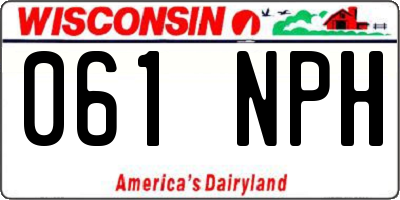 WI license plate 061NPH