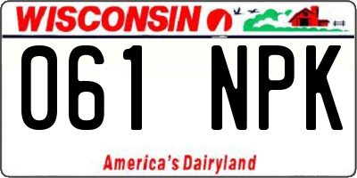 WI license plate 061NPK