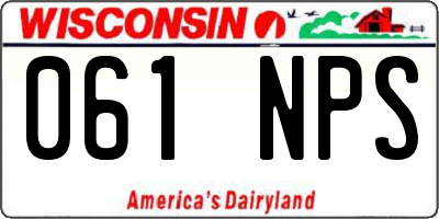 WI license plate 061NPS