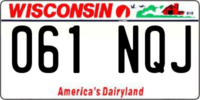 WI license plate 061NQJ