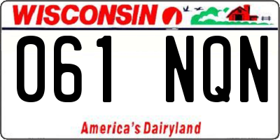 WI license plate 061NQN