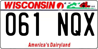 WI license plate 061NQX