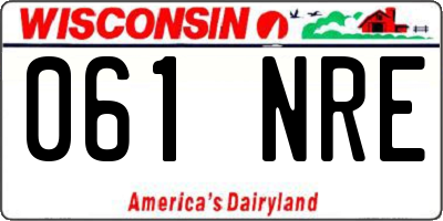WI license plate 061NRE