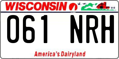 WI license plate 061NRH