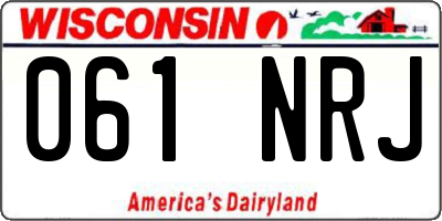 WI license plate 061NRJ