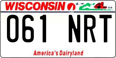 WI license plate 061NRT