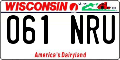 WI license plate 061NRU