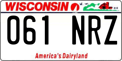 WI license plate 061NRZ