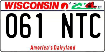 WI license plate 061NTC