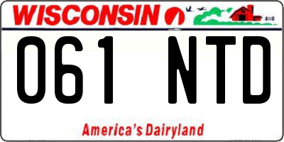 WI license plate 061NTD
