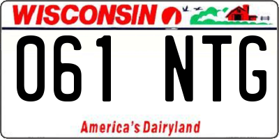 WI license plate 061NTG