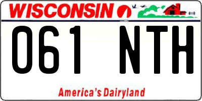 WI license plate 061NTH