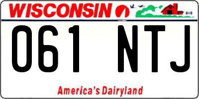 WI license plate 061NTJ