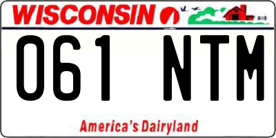 WI license plate 061NTM