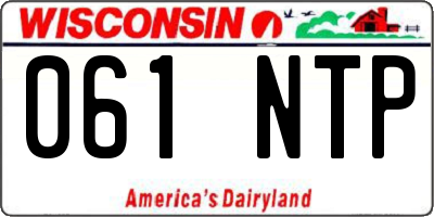 WI license plate 061NTP