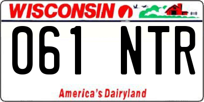 WI license plate 061NTR