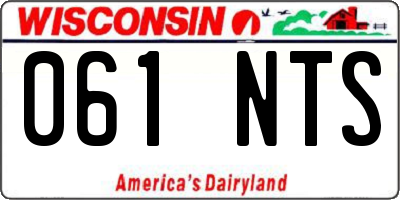 WI license plate 061NTS