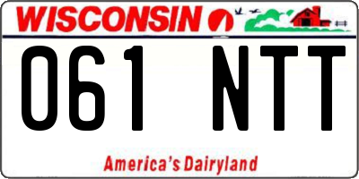 WI license plate 061NTT
