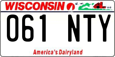 WI license plate 061NTY
