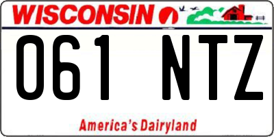 WI license plate 061NTZ