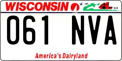 WI license plate 061NVA