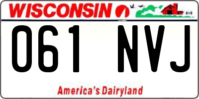 WI license plate 061NVJ
