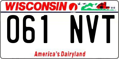WI license plate 061NVT