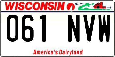 WI license plate 061NVW