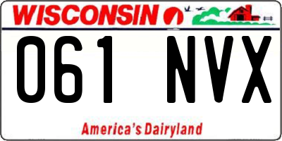 WI license plate 061NVX