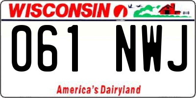 WI license plate 061NWJ