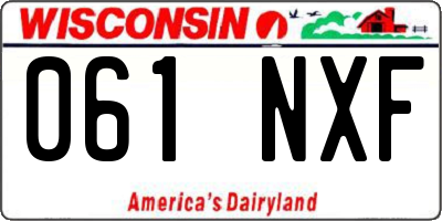 WI license plate 061NXF
