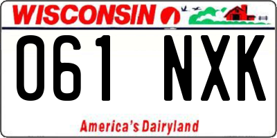 WI license plate 061NXK