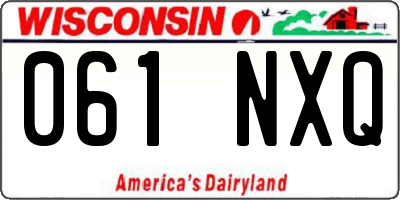 WI license plate 061NXQ
