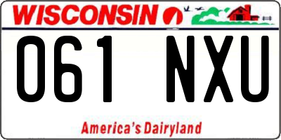 WI license plate 061NXU