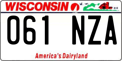 WI license plate 061NZA
